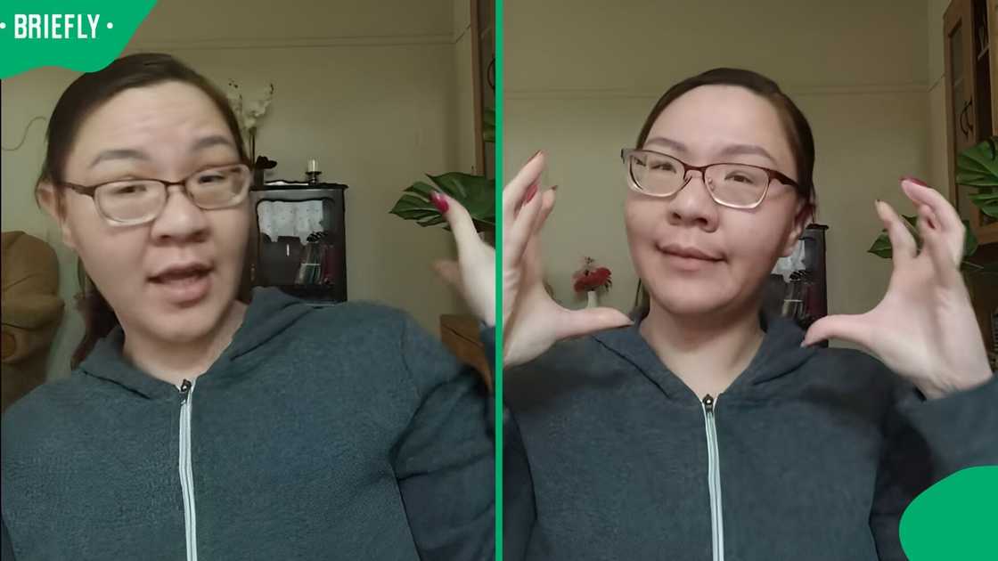 An Asian woman translated the lyrics of 'Magumba' into Afrikaans.