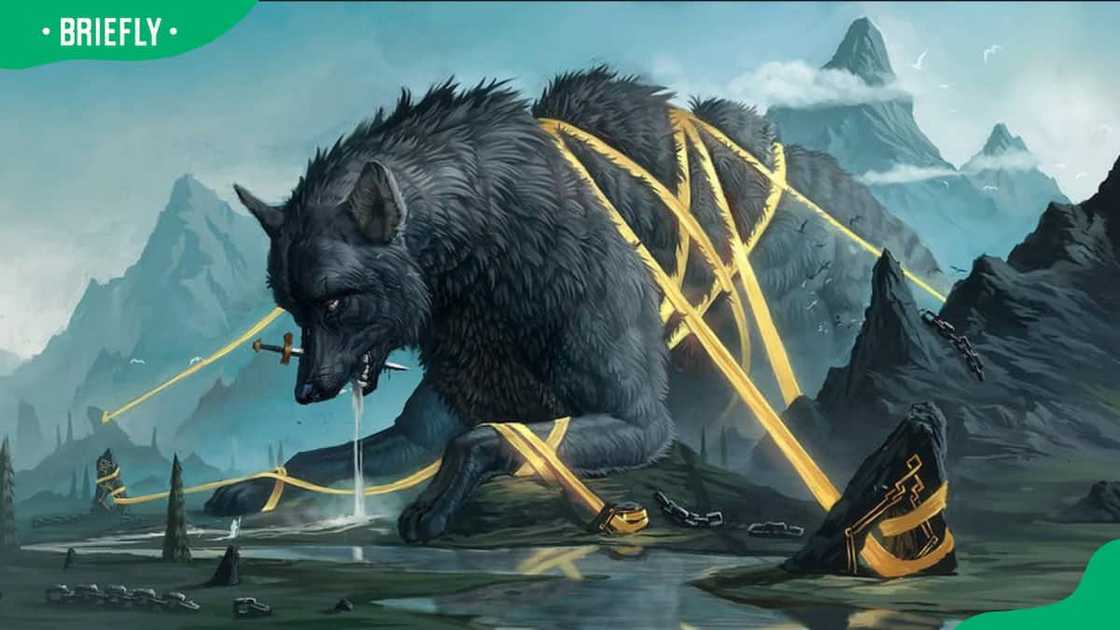 An illustration of Fenrir, The Great Wolf