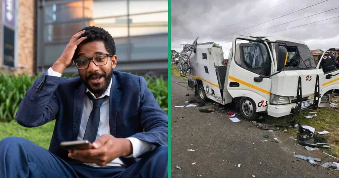 South Africans were perplexed after Kwa-Thema residents looted a cash-in-transit van South Africans were perplexed after Kwa-Thema residents looted a cash-in-transit van