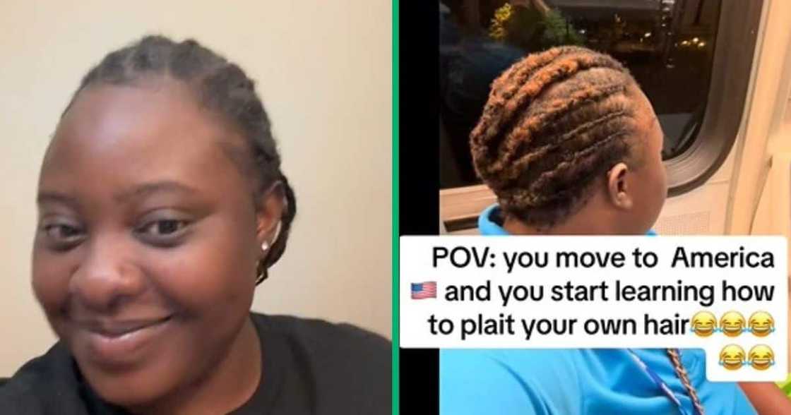 TikTok video of woman learning to braide after moving to America TikTok video of woman learning to braide after moving to America