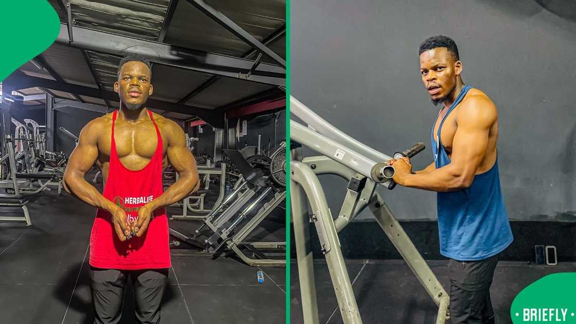 Albert performed targeted belly fat moves to strengthen the midsection