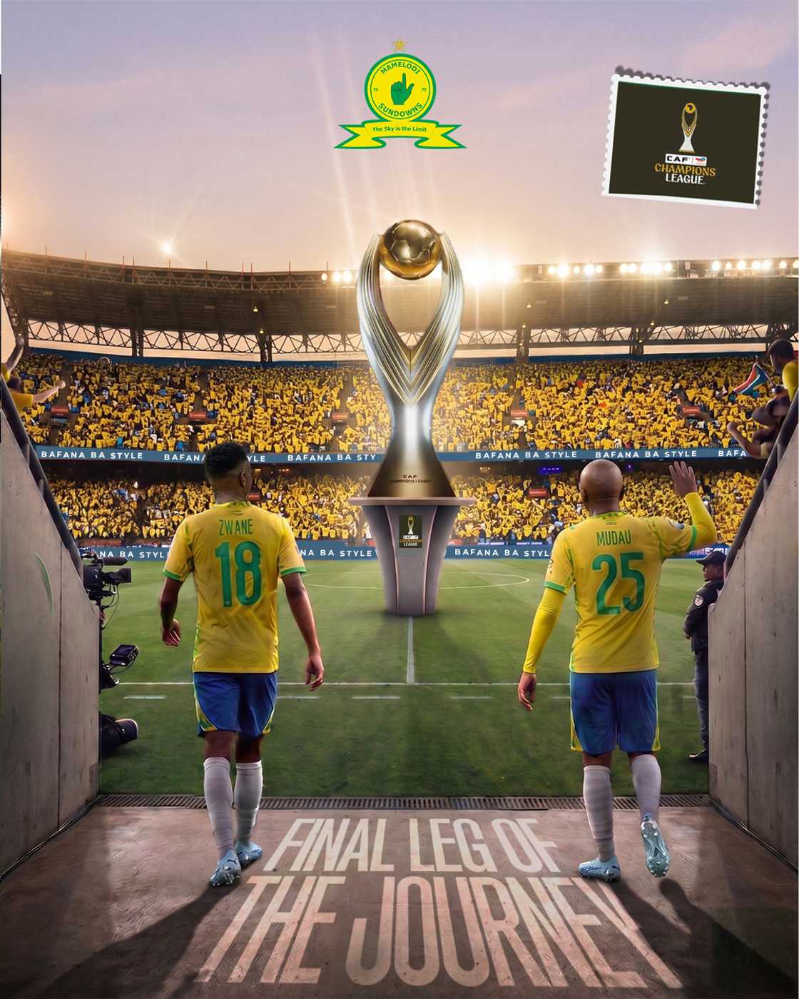 Image of Mamelodi Sundowns poster for the CAF Champions League final