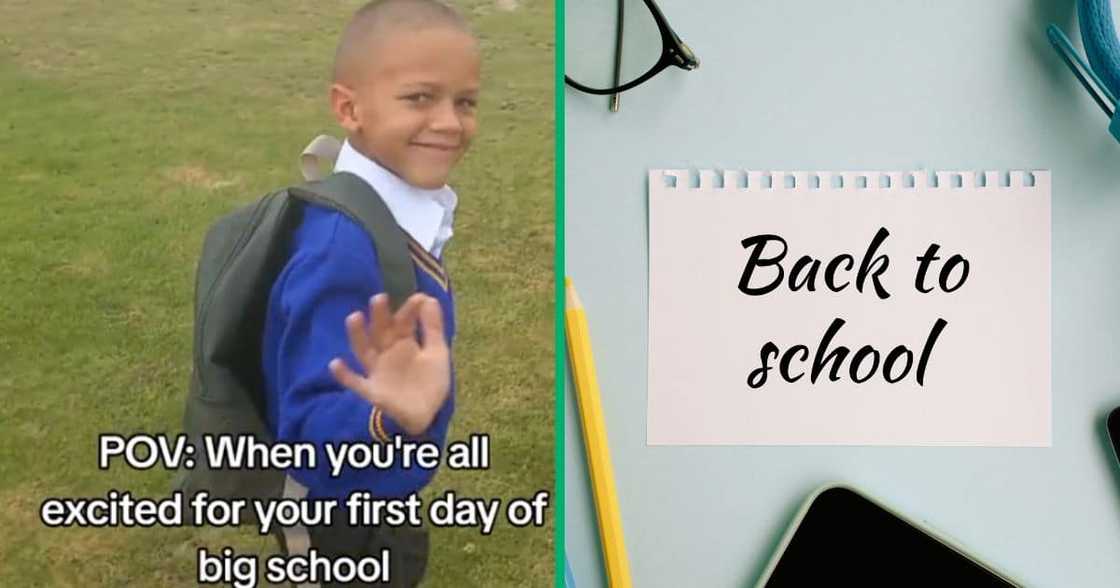 A mother had to put up with her son, who fought on his first day of school. A mother had to put up with her son, who fought on his first day of school.
