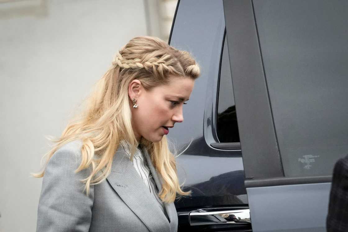 Actress Amber Heard at the Fairfax County Courthouse