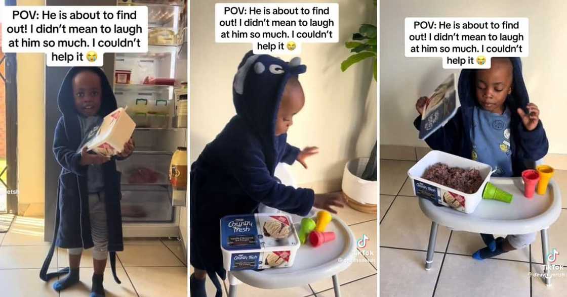 A toddler was heartbroken when he found leftovers A toddler was heartbroken when he found leftovers