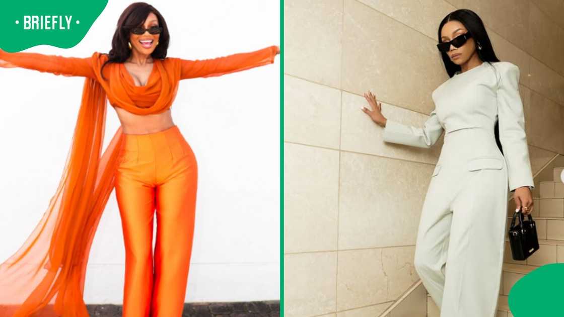 Bonang Matheba wore Guccie head-to-toe. Bonang Matheba wore Guccie head-to-toe.
