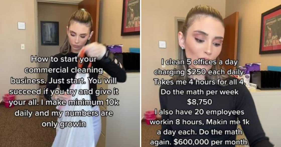 Woman who cleans for a living Woman who cleans for a living