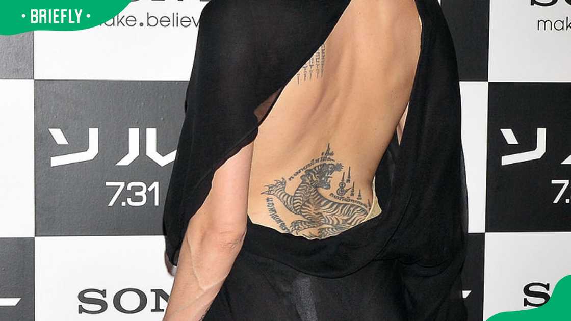 Angelina Jolie's Bengal Tiger tattoo Angelina Jolie's Bengal Tiger tattoo