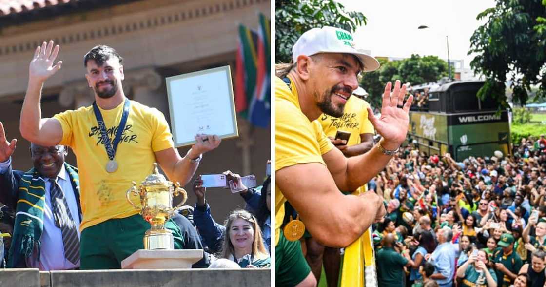 Woman asks Eben Etzebeth to ululate for her. Woman asks Eben Etzebeth to ululate for her.