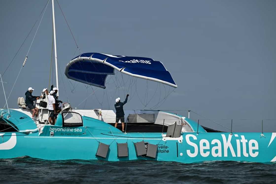 The goal is to design much bigger kite sails that could one day pull yachts, trawlers and even container ships The goal is to design much bigger kite sails that could one day pull yachts, trawlers and even container ships