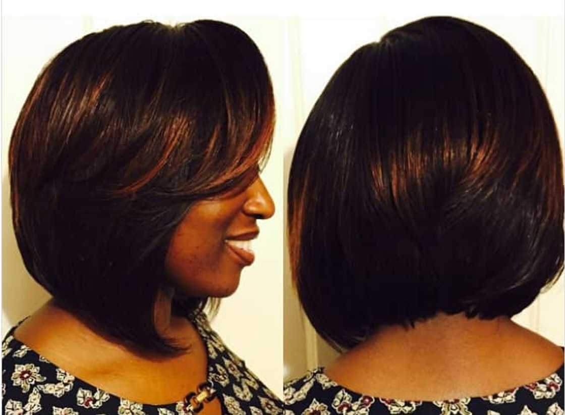 Short bob Brazilian hair style