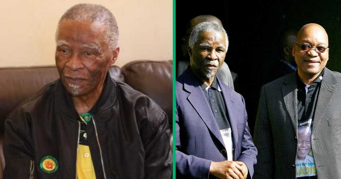 ANC's Thabo Mbeki lashes out at MK Party leader Jacob Zuma. ANC's Thabo Mbeki lashes out at MK Party leader Jacob Zuma.