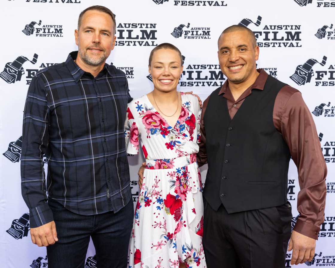 Marius Markevicius, Rose Namajunas, and Pat Barry Marius Markevicius, Rose Namajunas, and Pat Barry
