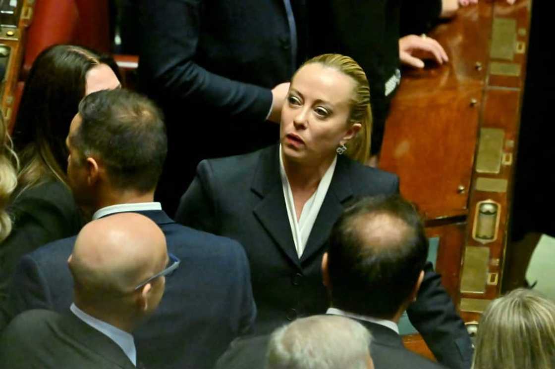 Leader of Italian far-right party 'Brothers of Italy' party Giorgia Meloni in parliament Thursday: 'We are ready, don't worry'