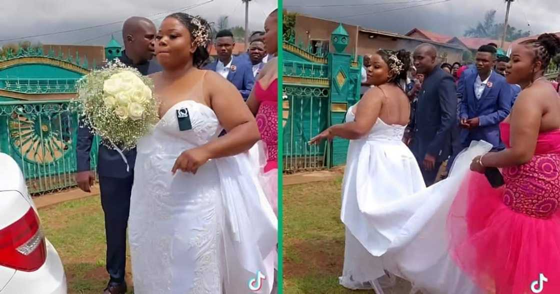 A makoti rocked her ZCC badge on her wedding gown A makoti rocked her ZCC badge on her wedding gown