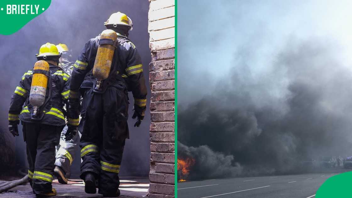 Durban firefighters raced to rescue people trapped inside a burning building Durban firefighters raced to rescue people trapped inside a burning building