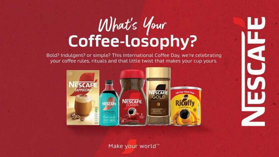 NESCAFÉ marks International Coffee Day by asking South Africans what their Coffee-losophy is. NESCAFÉ marks International Coffee Day by asking South Africans what their Coffee-losophy is.
