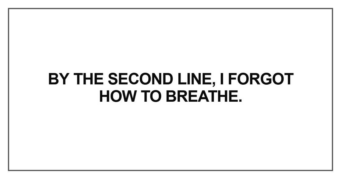 By the second line By the second line