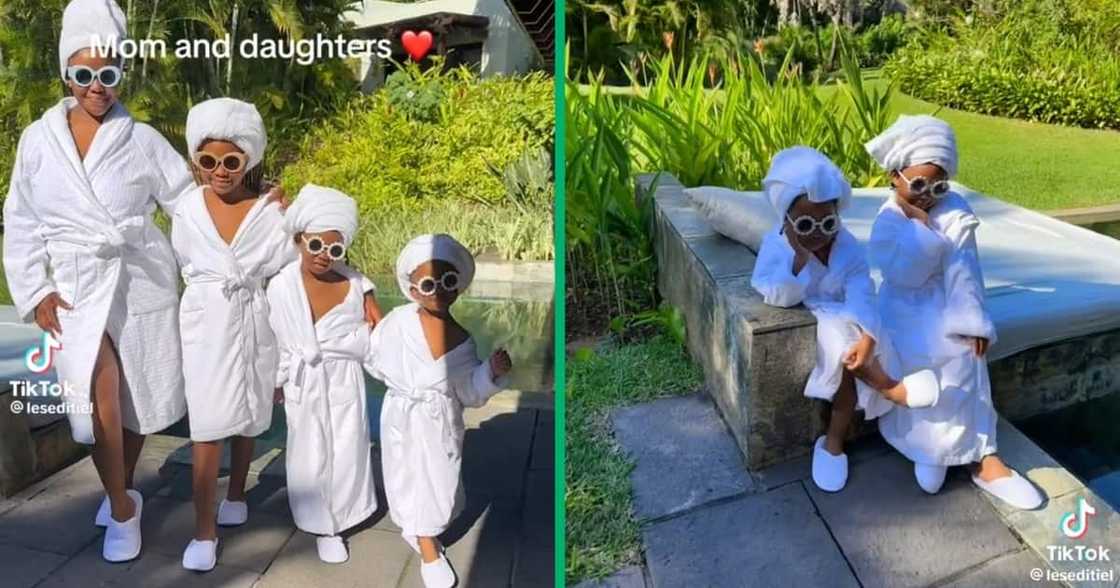 A loving mom spoiled er daughters with a spa date A loving mom spoiled er daughters with a spa date