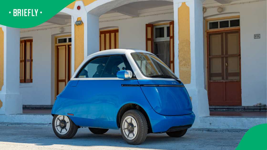 a tiny orange micro-car spotted on South African roads has gone viral