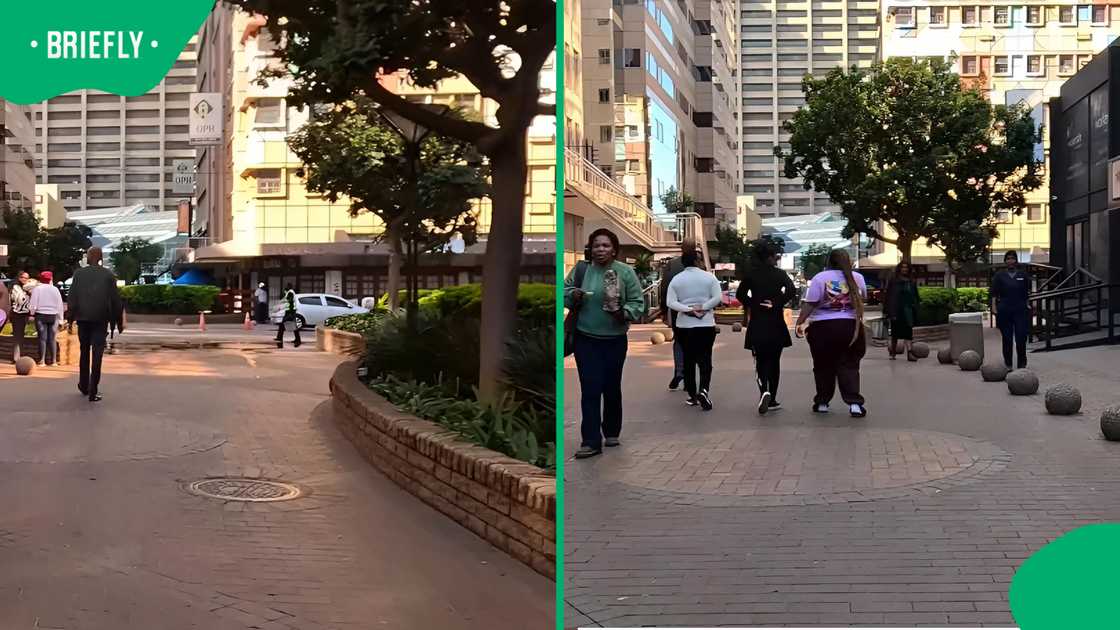Footage of clean Joburg CBD streets