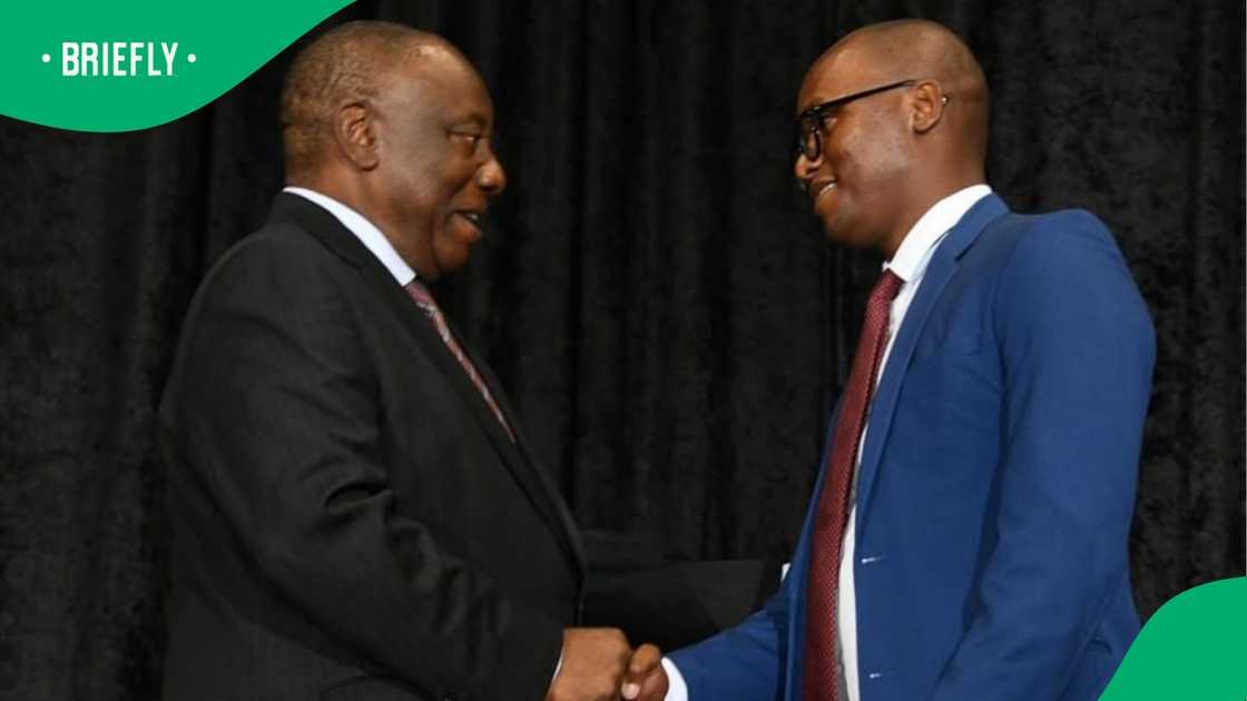 President Cyril Ramaphosa and Minister Solly Malatsi. President Cyril Ramaphosa and Minister Solly Malatsi.