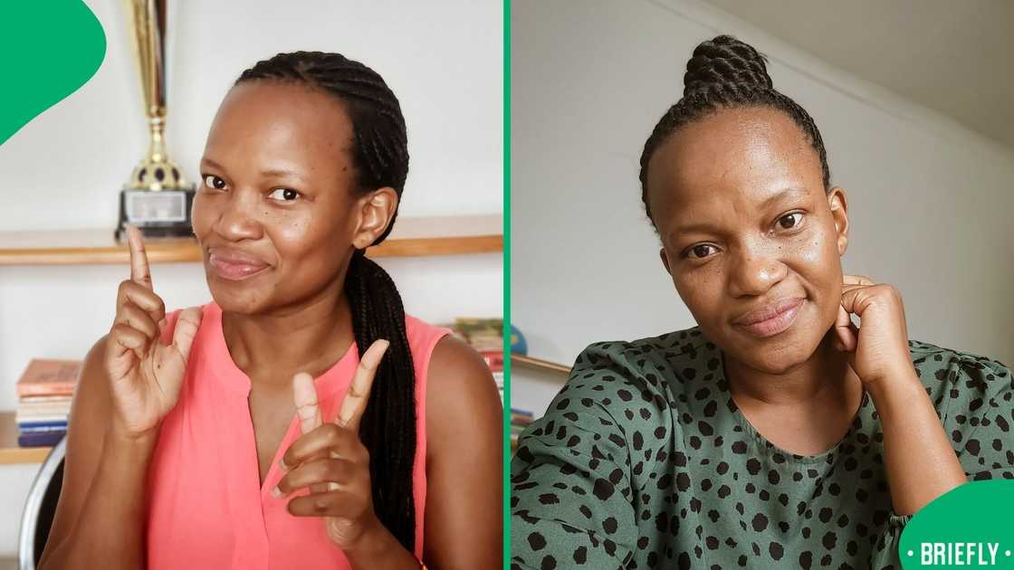 The picture on the right showed a content creator who shares people's payslips online The picture on the right showed a content creator who shares people's payslips online