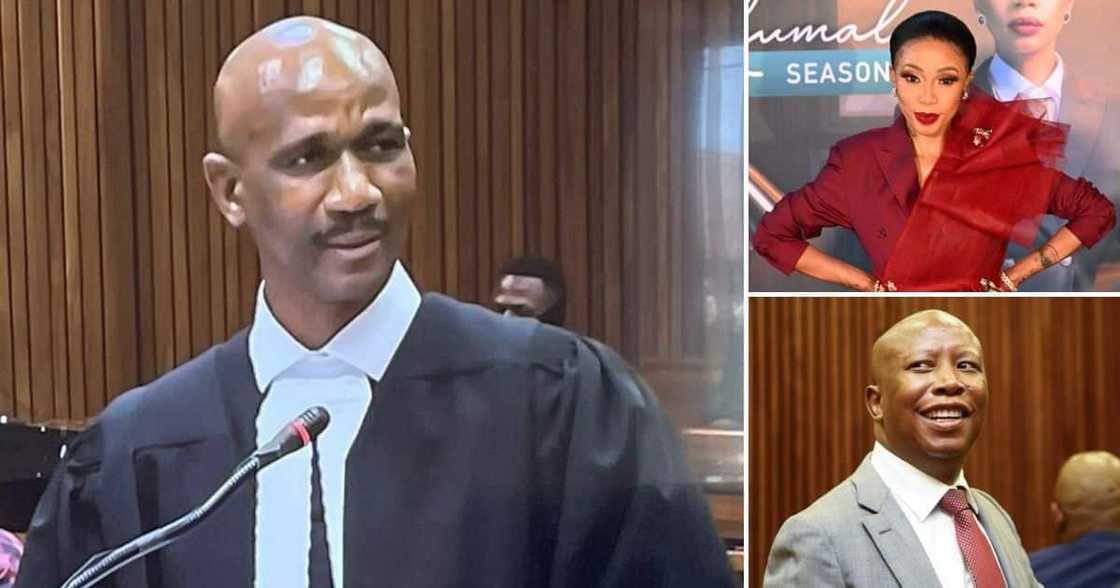 Advocate Malesela Teffo, Julius Malema, Magdalene Moonsamy and Kelly Khumalo Advocate Malesela Teffo, Julius Malema, Magdalene Moonsamy and Kelly Khumalo