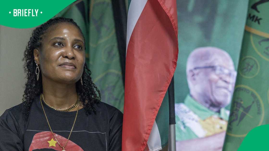 Duduzile Zuma-Sambudla's sister Brumelda Zuma replaced her as an MP for the MK Party Duduzile Zuma-Sambudla's sister Brumelda Zuma replaced her as an MP for the MK Party