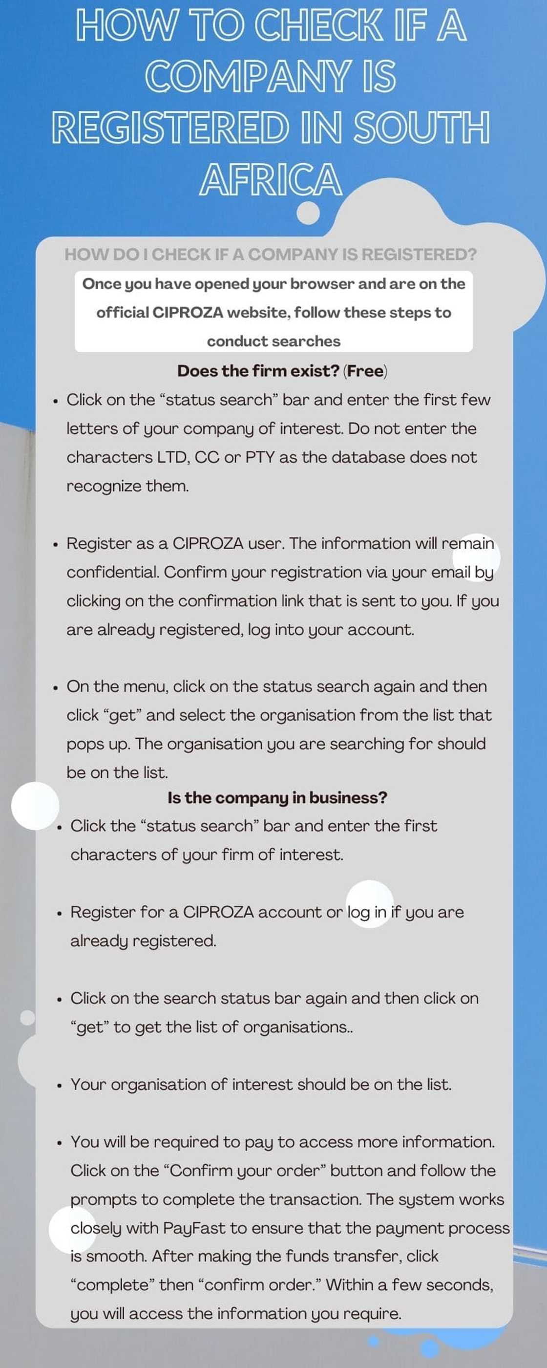 How to check if a company is registered in South Africa today How to check if a company is registered in South Africa today