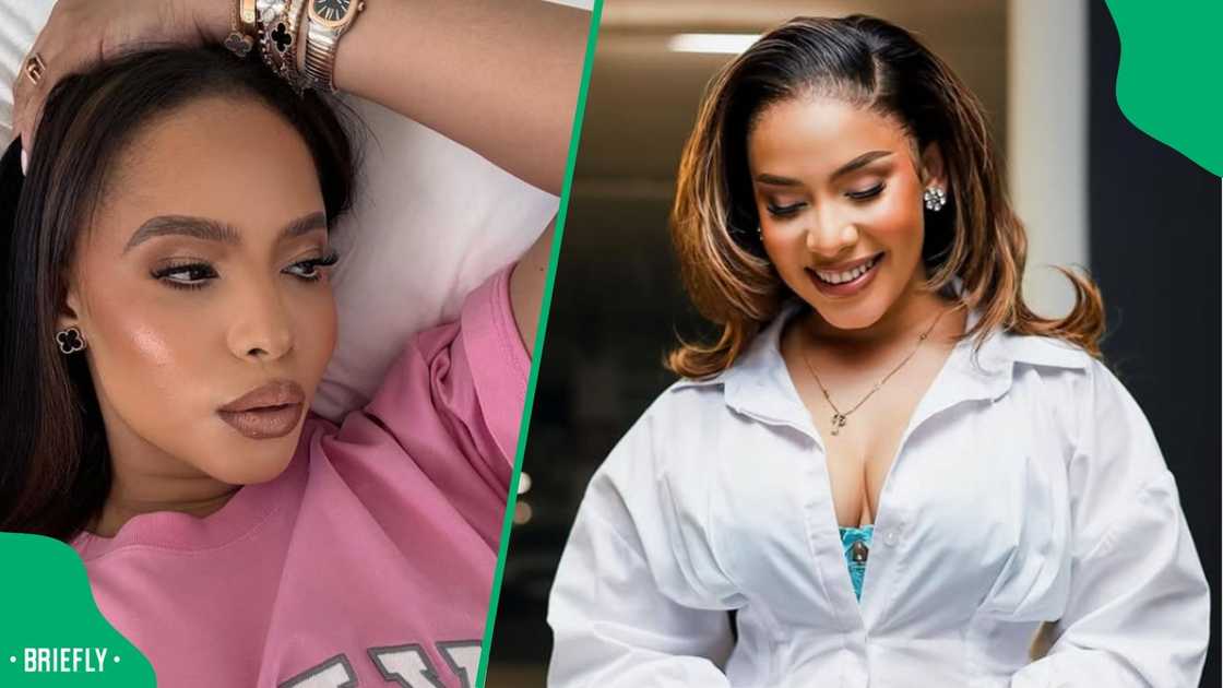 Thuli P as spotted with an LV bag. Thuli P as spotted with an LV bag.