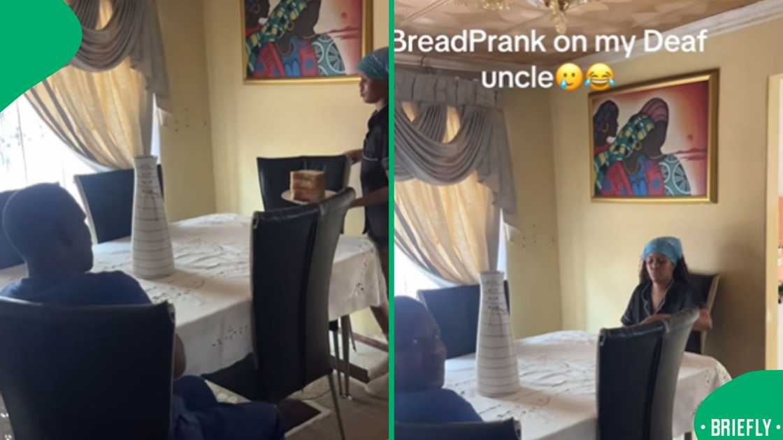 A screenshot of Helen’s viral bread prank video trending across TikTok A screenshot of Helen’s viral bread prank video trending across TikTok