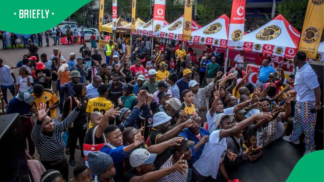 Kaizer Chiefs fans celebrated their Nedbank Cup semi-final win Kaizer Chiefs fans celebrated their Nedbank Cup semi-final win