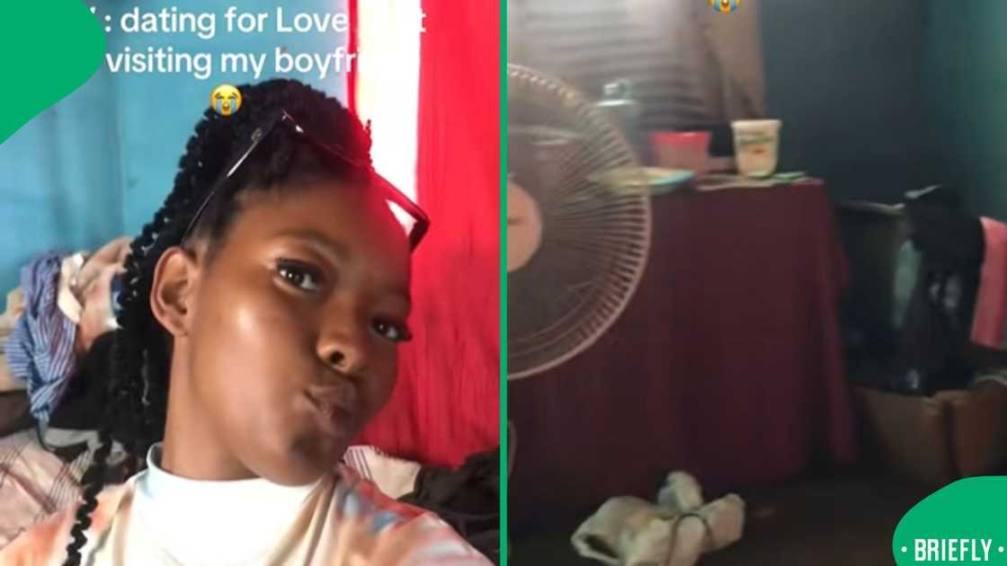 The visual on the right captured the state of her man’s room