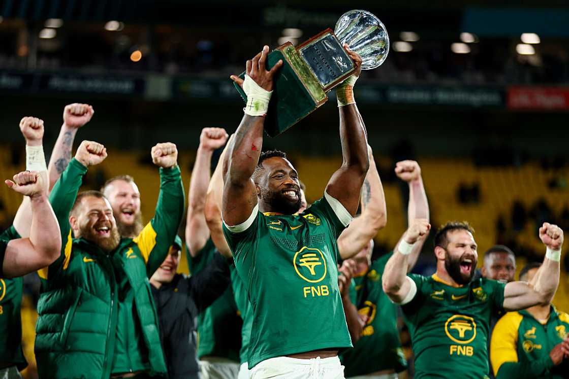 Siya Kolisi and his Springbok teammates were in Wellington, New Zealand Siya Kolisi and his Springbok teammates were in Wellington, New Zealand