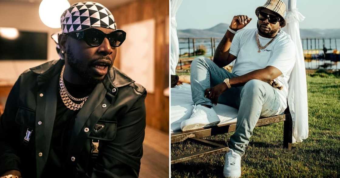 DJ Maphorisa with his BMW cars DJ Maphorisa with his BMW cars