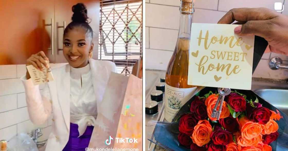 Young woman celebrates being a first time home-owner Young woman celebrates being a first time home-owner