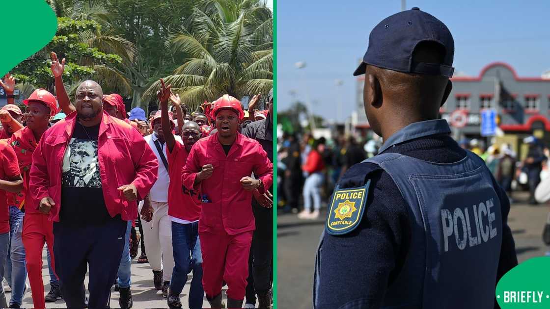 Five members of the EFF were arrested Five members of the EFF were arrested