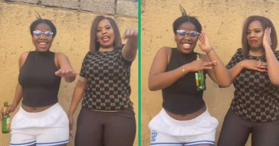 TikTok video of woman's amapiano dance rotuine with her mom TikTok video of woman's amapiano dance rotuine with her mom