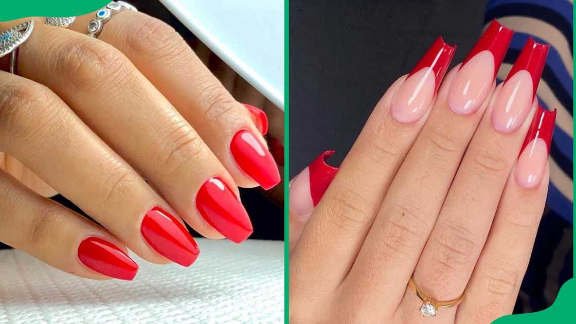 Ballerina Red nails design Ballerina Red nails design