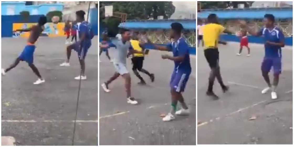 Footballer Effortlessly Dribbles His Opponent in Street Soccer, Video Stirs Reactions as Many Hail Him Footballer Effortlessly Dribbles His Opponent in Street Soccer, Video Stirs Reactions as Many Hail Him