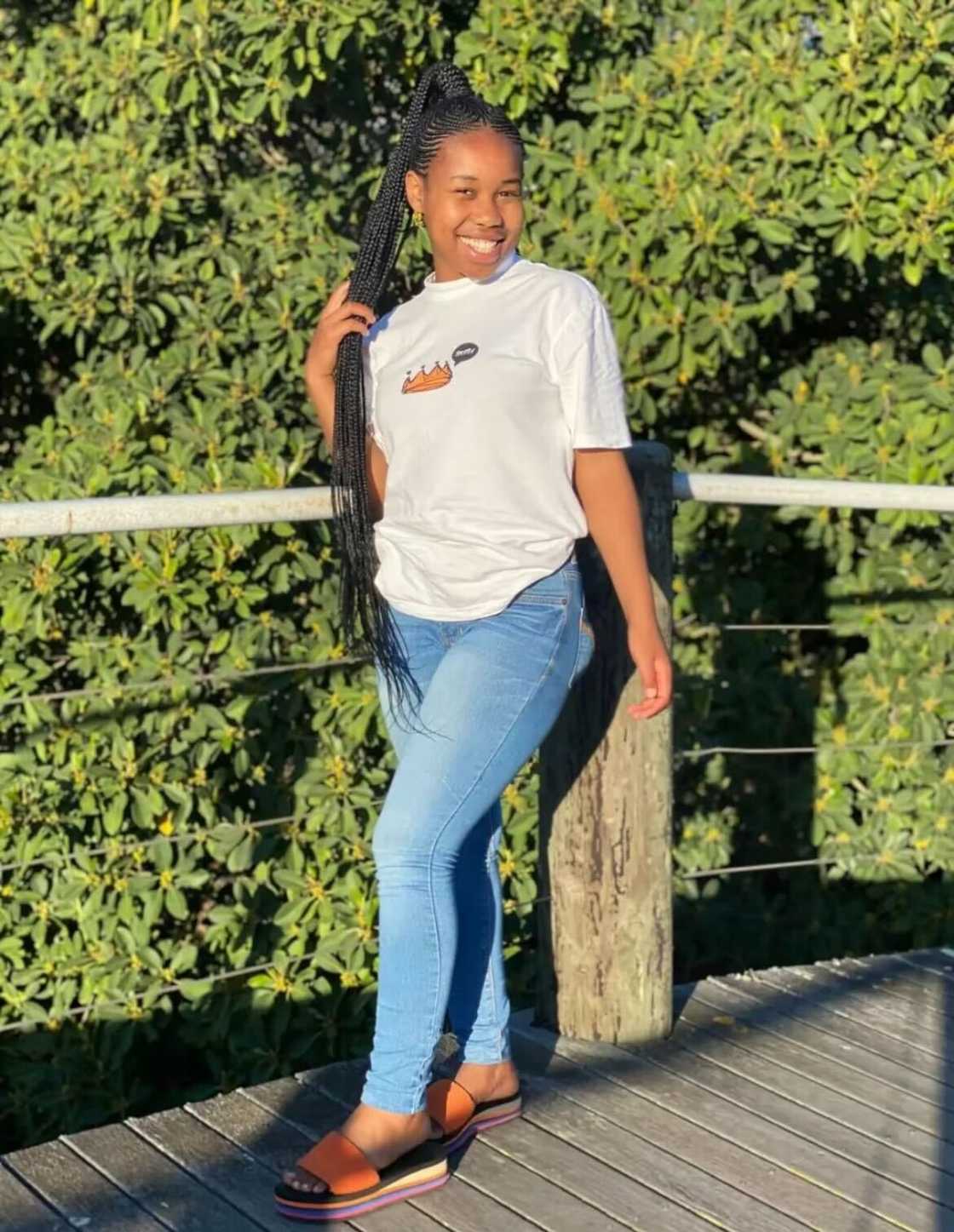 A woman showed off the dress she ordered from Shein compared to what she actually received. A woman showed off the dress she ordered from Shein compared to what she actually received.