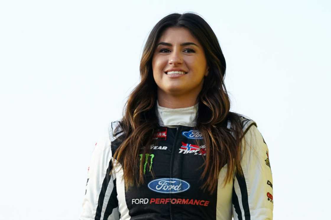 Hailie Deegan in Kansas City, Kansas.