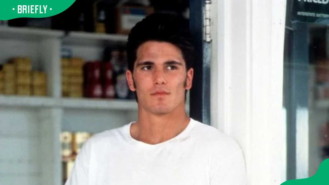 Michael Schoeffling looks on in a scene of the movie "Sylvester" circa 1985