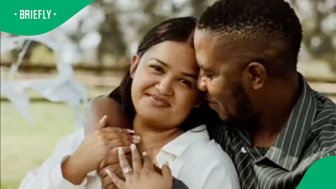 An engaged couple turned heads with a photo An engaged couple turned heads with a photo