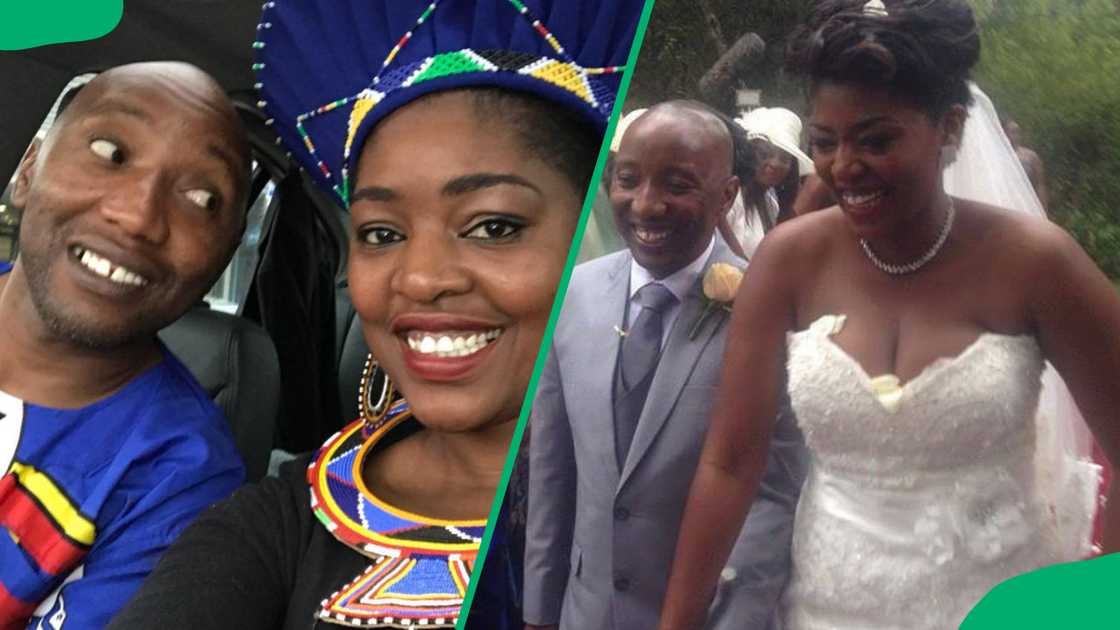 Thulasizwe Simelane in the car with his wife and during their wedding Thulasizwe Simelane in the car with his wife and during their wedding