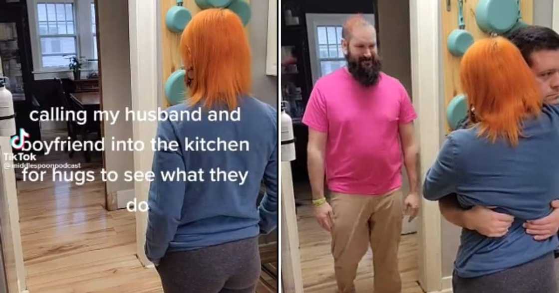 Woman with her husband and boyfriend Woman with her husband and boyfriend