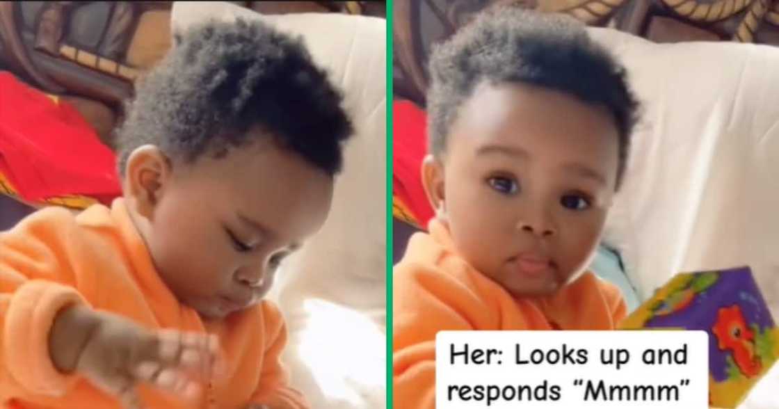 Clever baby girl, proud mom, TikTok video Clever baby girl, proud mom, TikTok video