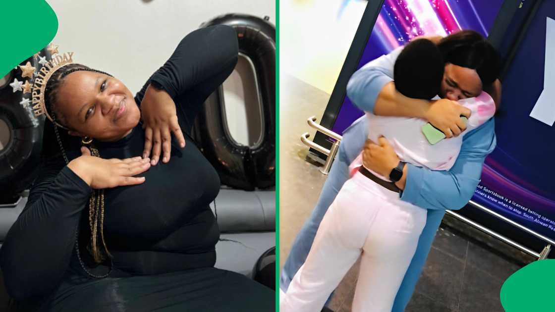 A mom gave her daughter a massive hug after having seen her for three years. A mom gave her daughter a massive hug after having seen her for three years.