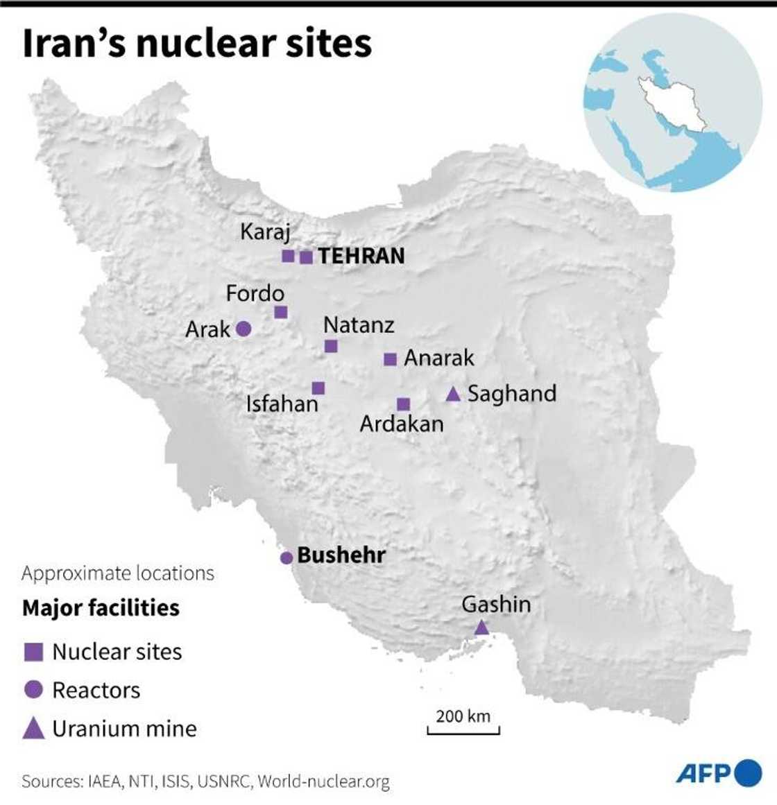 Iran's nuclear sites Iran's nuclear sites
